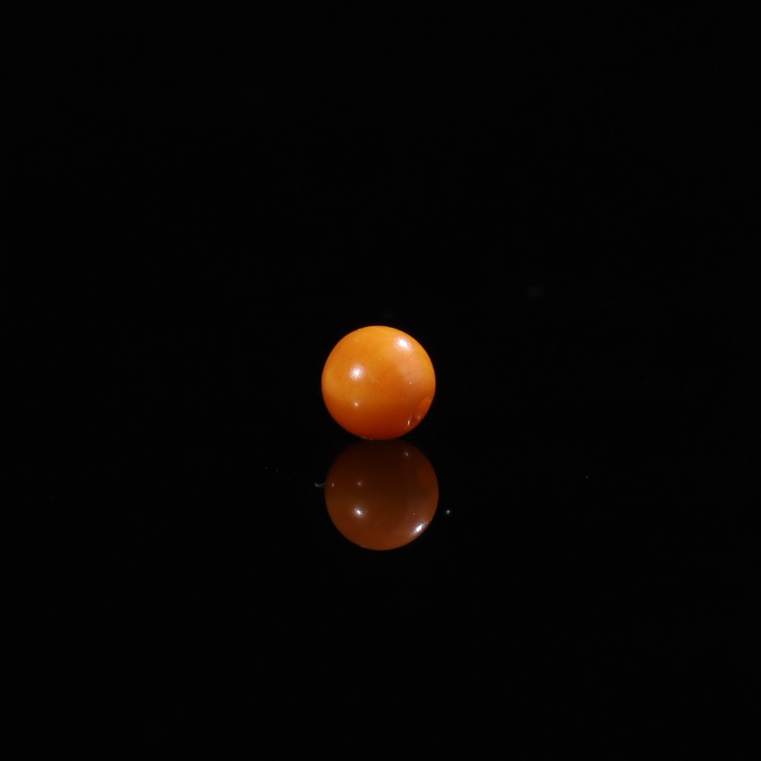 毕业级天然琥珀原石红皮老蜜蜡圆珠直径4.7mm 一物一图 36号