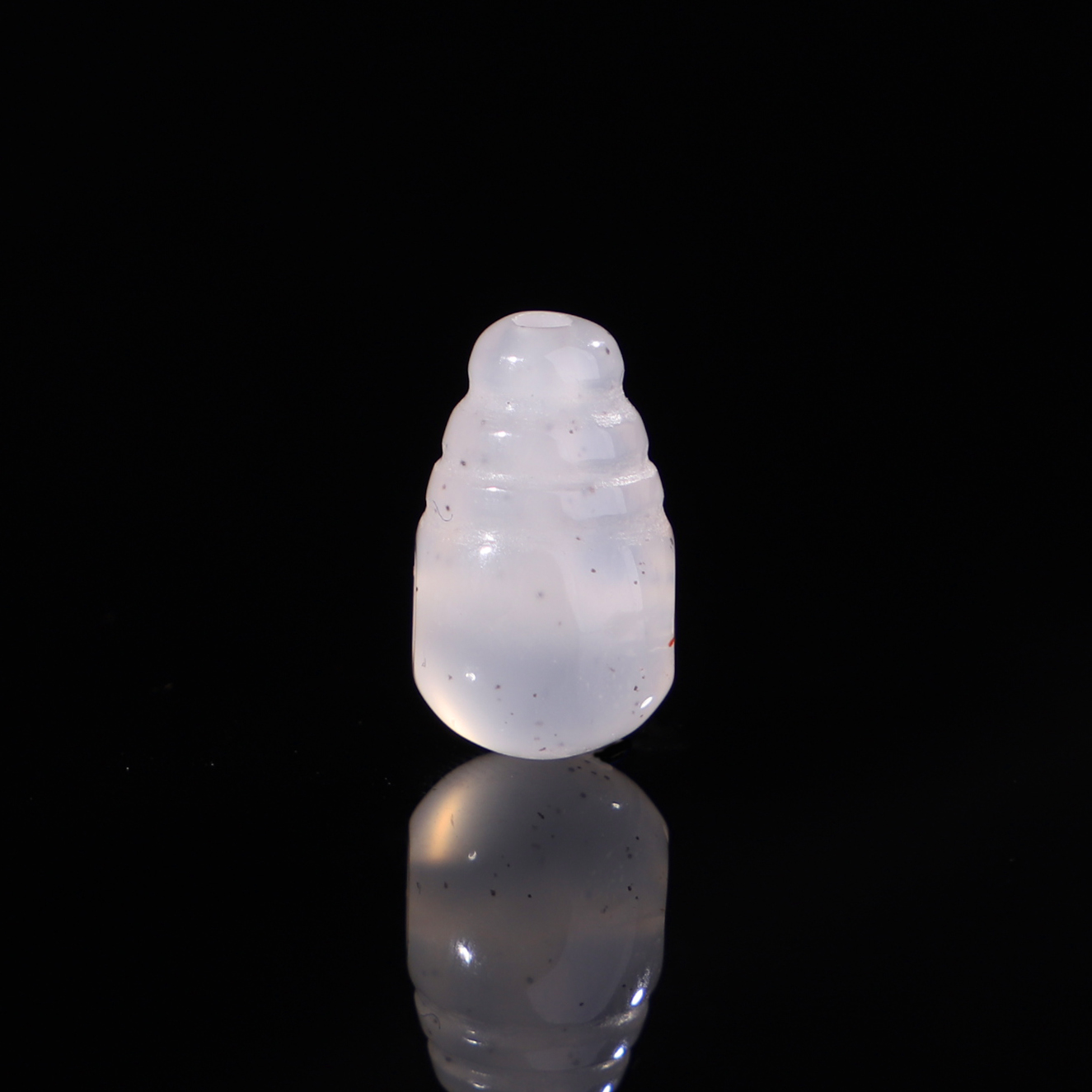 四川凉山南红玛瑙冰飘三通佛头