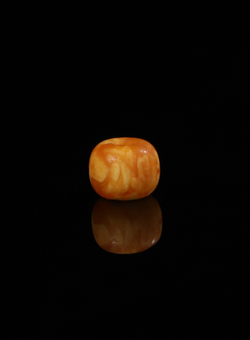 毕业级天然琥珀原石老蜜蜡老型珠直径8.2mm对孔6.3mm一物一图LL49