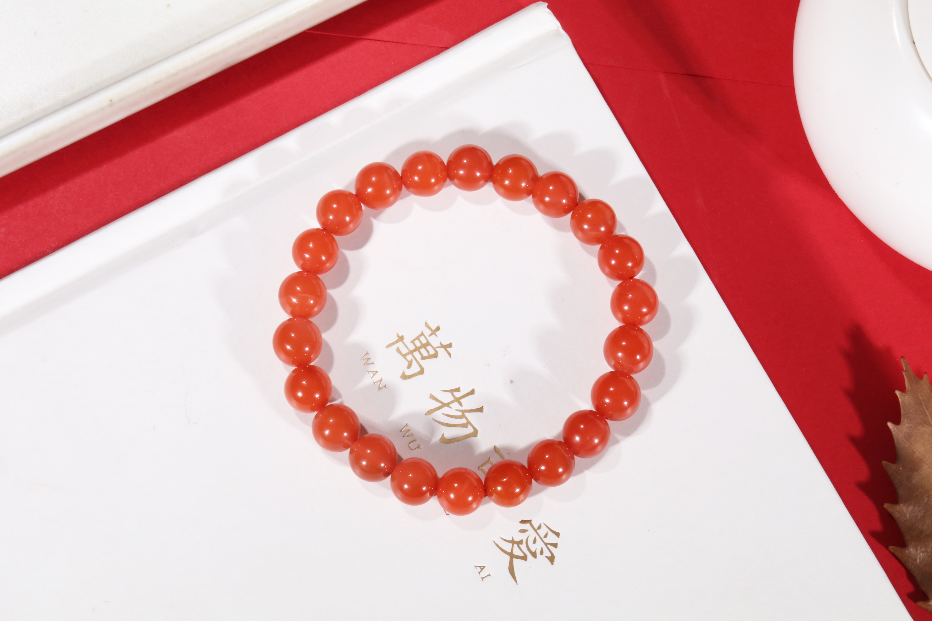 天然半宝石南红玛瑙手串本命年水晶单圈手链转运女款红玛瑙手串