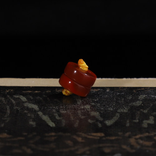 南红玛瑙直切隔片隔珠牛血红柿子