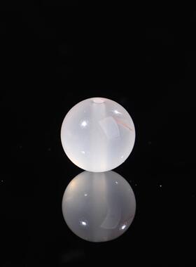 纯天然 乳白色南红玛瑙冰飘隔珠 荔枝冻散珠直径10.8mm单珠 101号