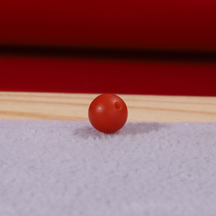 毕业级保山南红单珠6mm散珠柿子红满肉顶珠保山水库旁滴水洞料