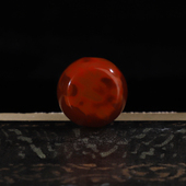 直径16.4mm 厚度12mm凉山南红隔珠无胶无处理鼓珠背云款 满色299号