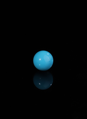 美国松蓝绿松石睡美人6mm单珠配珠diy手链项链串珠 高瓷蓝