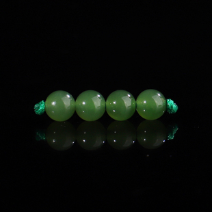 俄料碧玉散珠菠菜绿直径5mm4颗阳绿色玉性好一物一图 288号