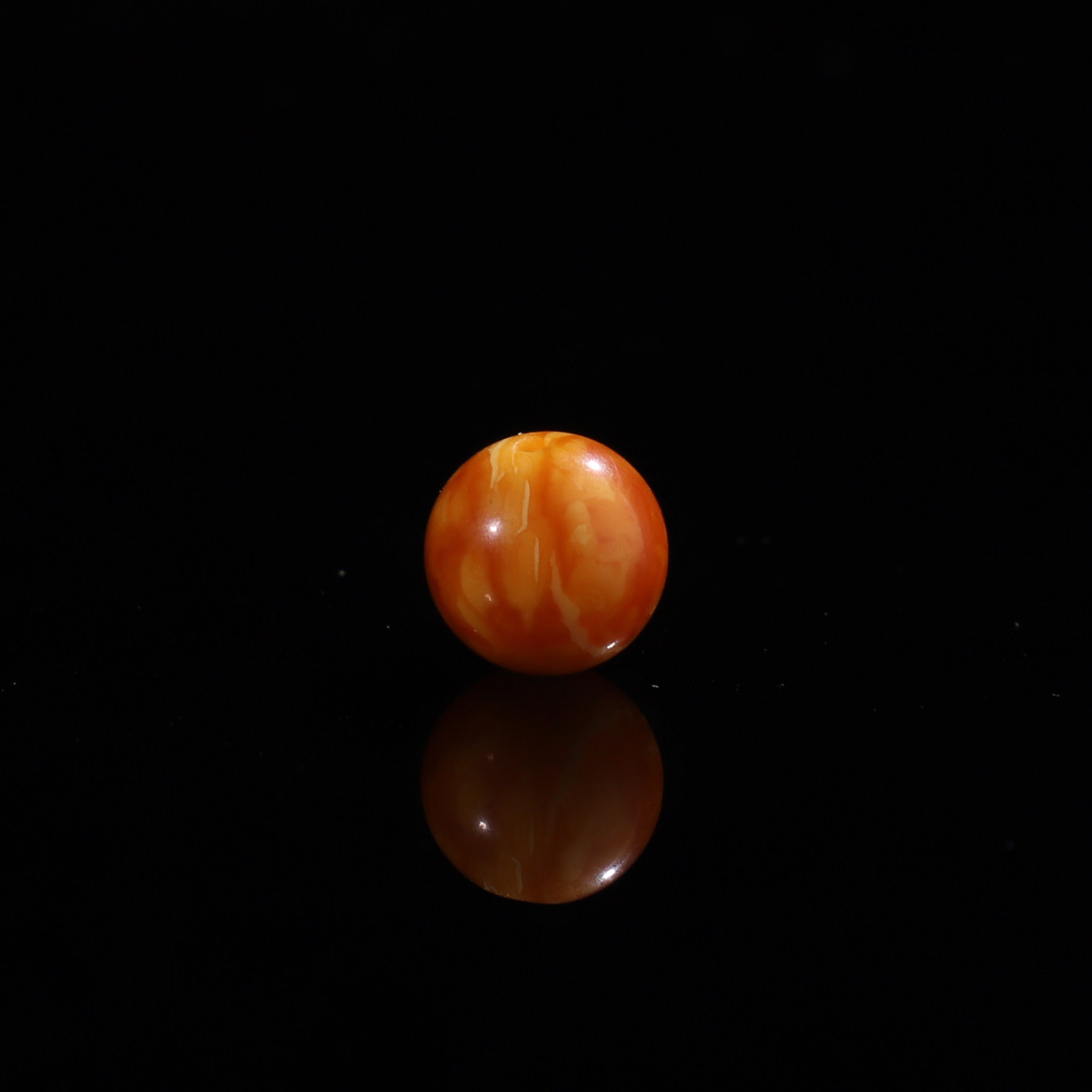 天然琥珀原石DIY手串配珠 毕业级老蜜蜡单珠散珠8.5mm圆珠 LLY144