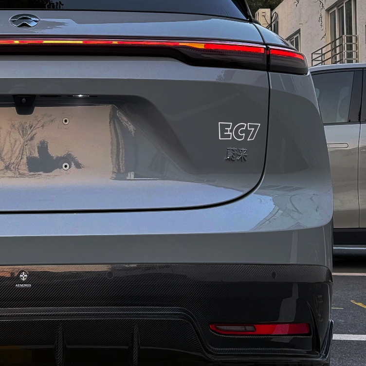 蔚来ET7/EC7/ES7/ES6轻量化尾标车贴纸镂空线条卡通字体车尾部贴