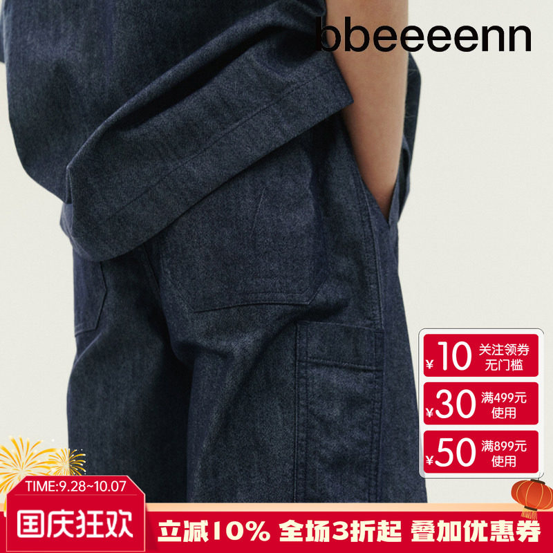 bbeeeenn短裤牛仔裤短裤宽松舒适