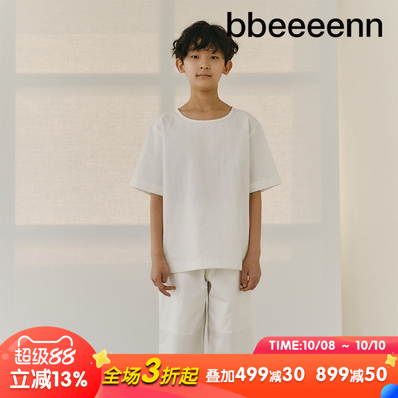 韩国棉麻薄款bbeeeenn圆领