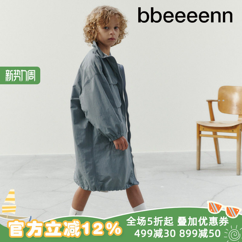 bbeeeenn春季新款儿童风衣外套男女大童学生英伦风中长款新年大衣