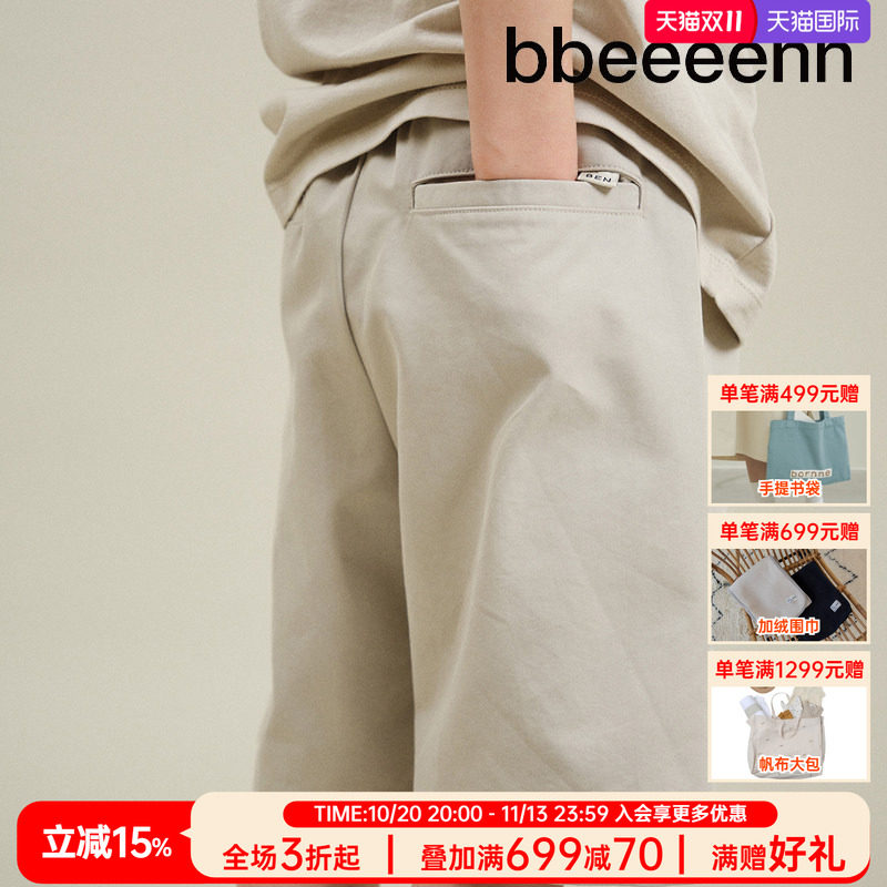 bbeeeenn春夏新款棉混纺五分裤