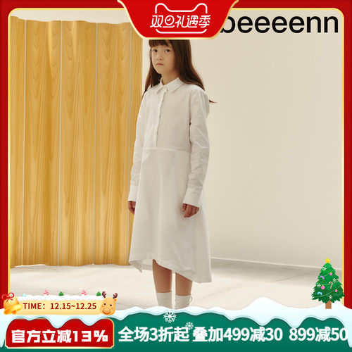 bbeeeenn女童秋冬衬衫裙连衣裙
