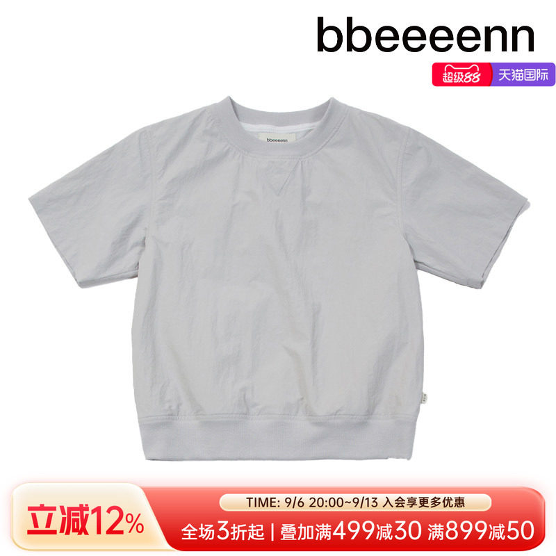bbeeeenn童装夏季新款中大男女童运动速干短袖T恤网布内衬打底衫图片