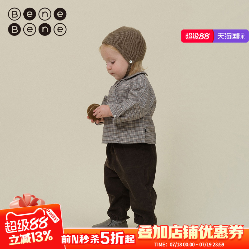 benebene秋冬衬衫短裤套装时尚