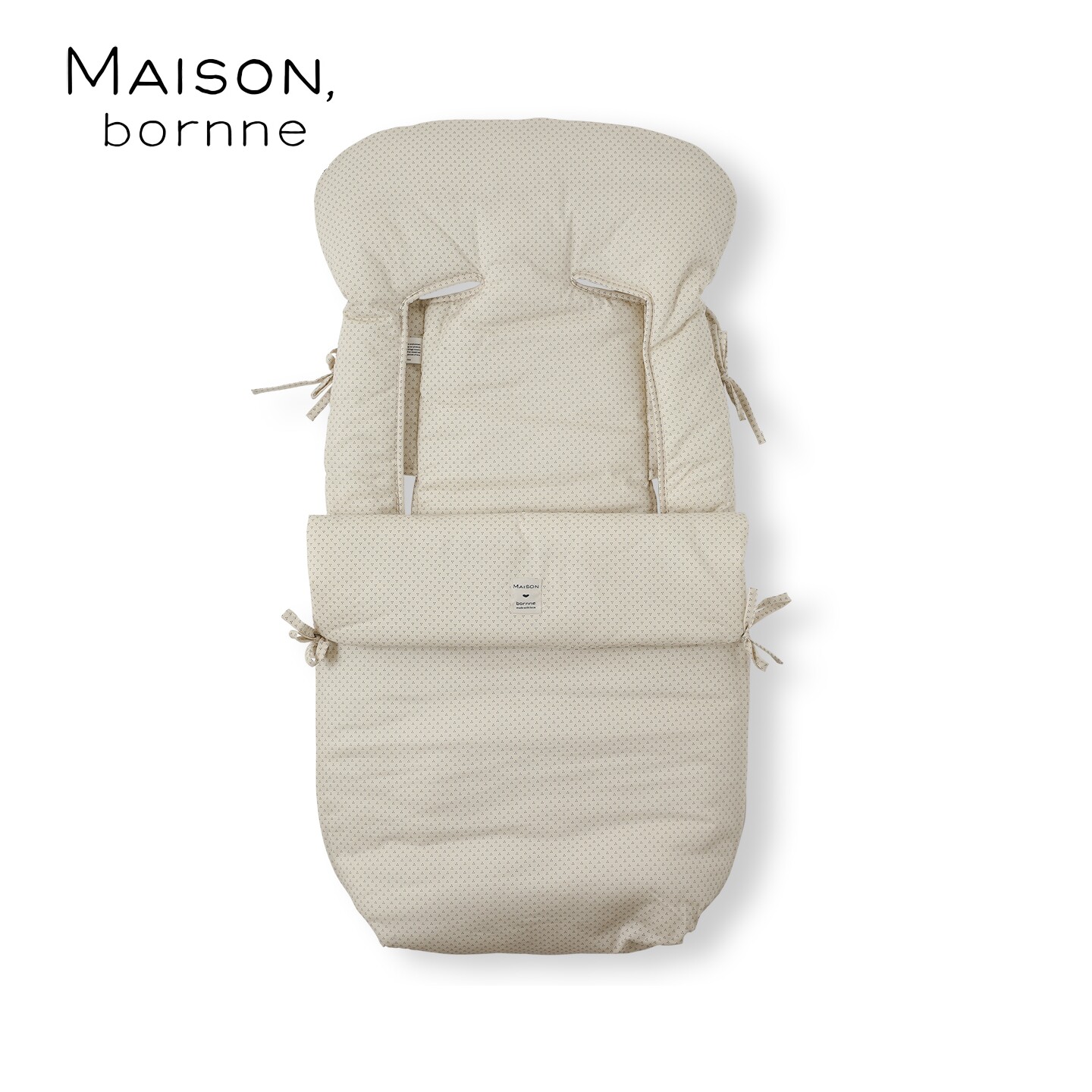 Maison bornne纯棉印花婴儿车坐垫四季款保暖可折叠柔软拉链盖毯