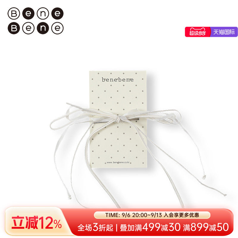 benebene丝带蝴蝶结女童发夹发饰图片