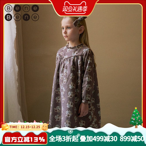 benebene韩国童装22年冬连衣裙
