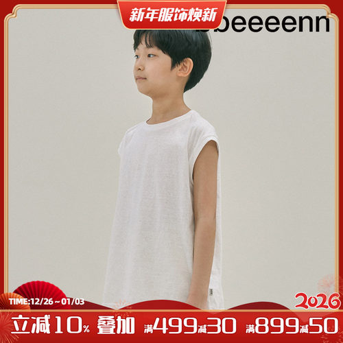 bbeeeenn棉无袖背心T恤宽松舒适