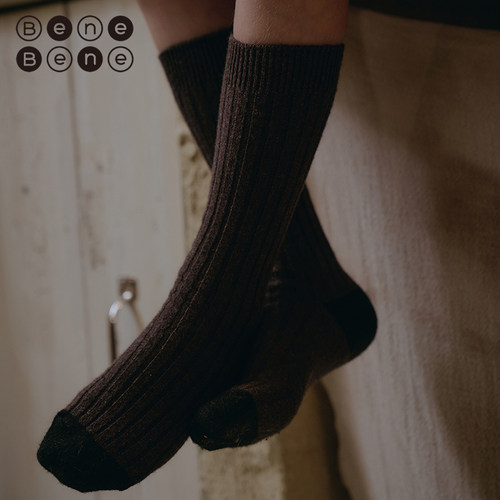 benebene羊毛袜童装暖和中高筒