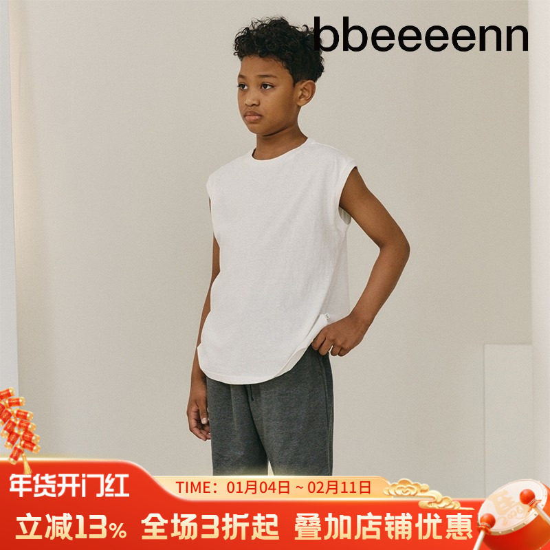 bbeeeenn纯棉学院风短裤夏季男童女童宽松运动裤中大童纯棉五分裤