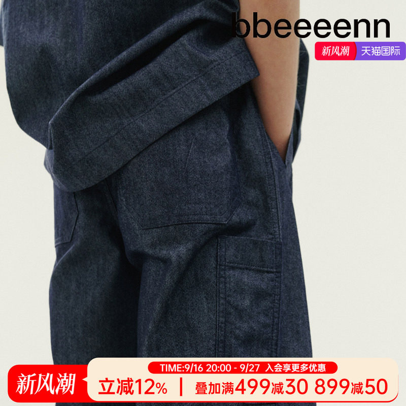 bbeeeenn短裤牛仔裤短裤宽松舒适