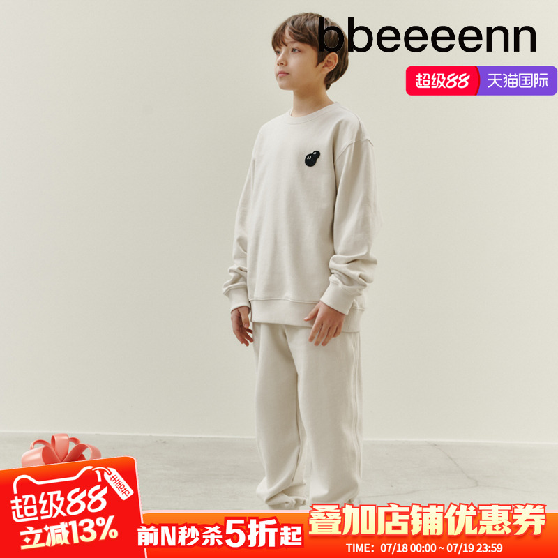 bbeeeenn圆领长袖舒适水洗纯棉
