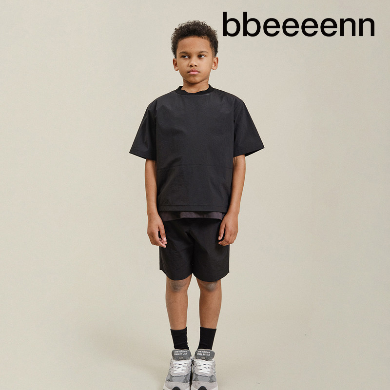 bbeeeenn科技面料凉感速干T恤夏季新男女儿童亲子设计感运动上衣