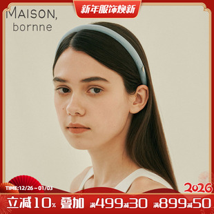 Maison bornne真丝复古高级感发箍布艺不伤发发卡女童超仙发饰新