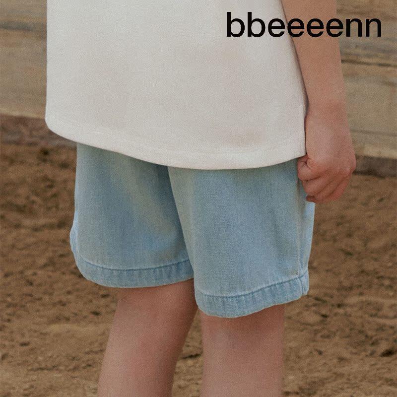 bbeeeenn春夏新款童装男女儿童纯棉牛仔短裤学生简约休闲裤