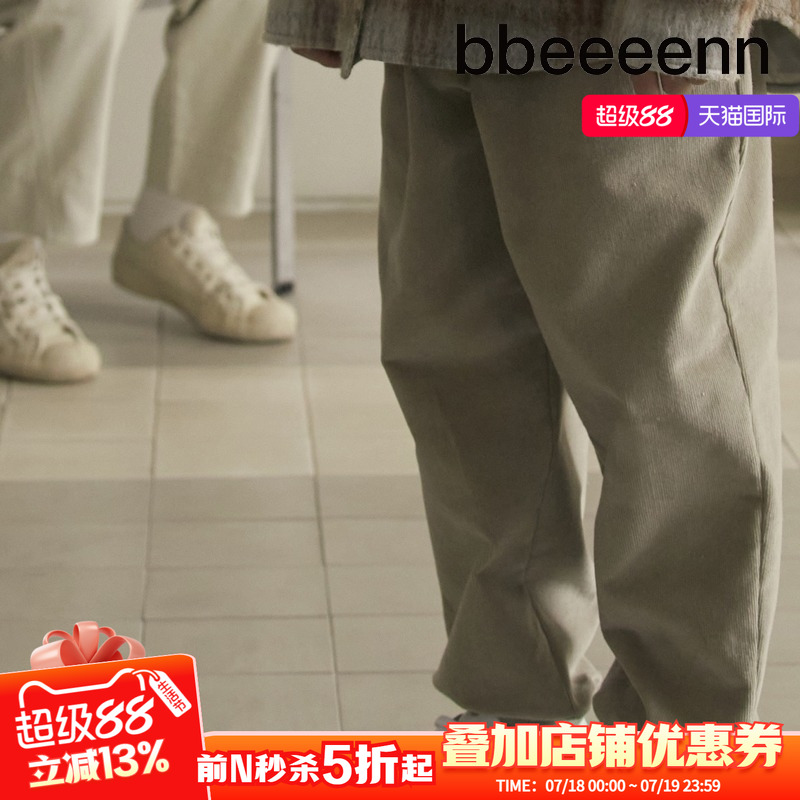 韩国灯芯绒运动裤bbeeeenn