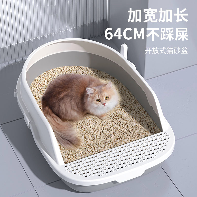 特大号猫砂盆缅因布偶专用半封闭全开放式巨大巨型超大号猫沙盆子