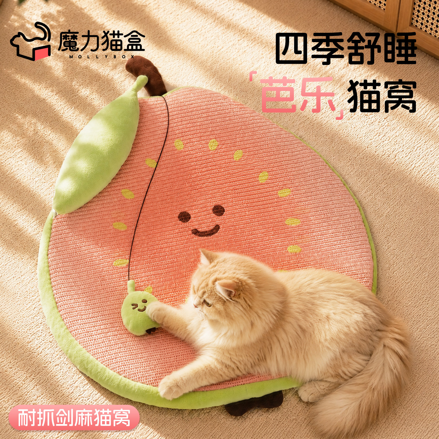 芭乐剑麻猫窝可玩可睡磨爪解闷！图片