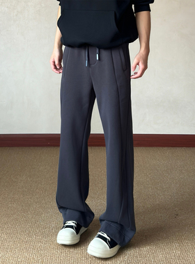 布老哥Blog秋冬加厚超柔绒解构卫裤宽松加绒保暖纯直筒长裤K750