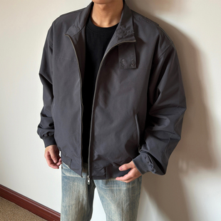 布老哥Blog美式 复古基础简约飞行夹克短宽显高防风立领外套W476