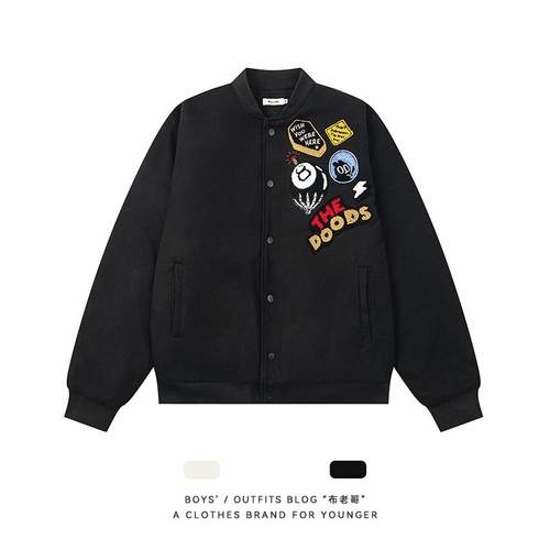 布老哥Blog美式街头勋章棒球棉服