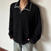 布老哥Blog麦穗扎花肌理感毛衣显高cleanfit 手缝线 拼接上衣W467