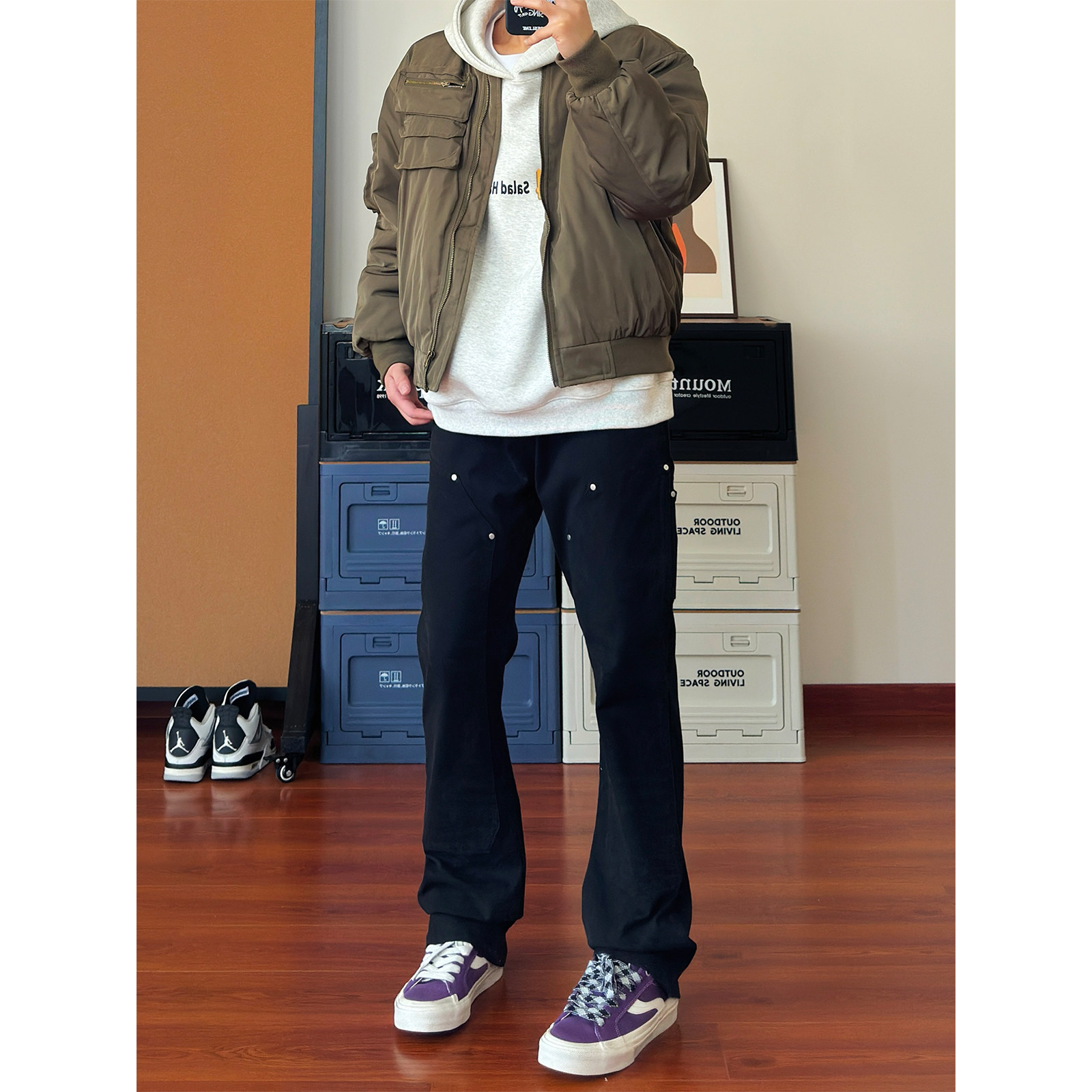 布老哥Blog美式复古飞行夹羽绒服