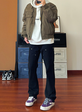 布老哥Blog美式复古MA1飞行夹克羽绒服轻薄保暖短款外套棉服W271