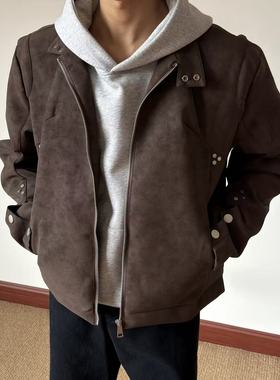 布老哥Blog撞钉解构哈灵顿猎装夹克cleanfit短宽显高扎染外套W550