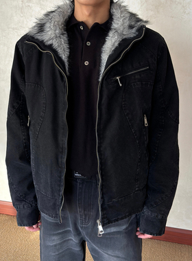 布老哥Blog复古水洗解构座山雕棉服冬季保暖cleanfit显高棉衣W619