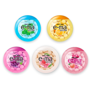 【国内发货】悠哈ema溢玛清凉果味沁爽糖薄荷味33g薄荷接吻糖