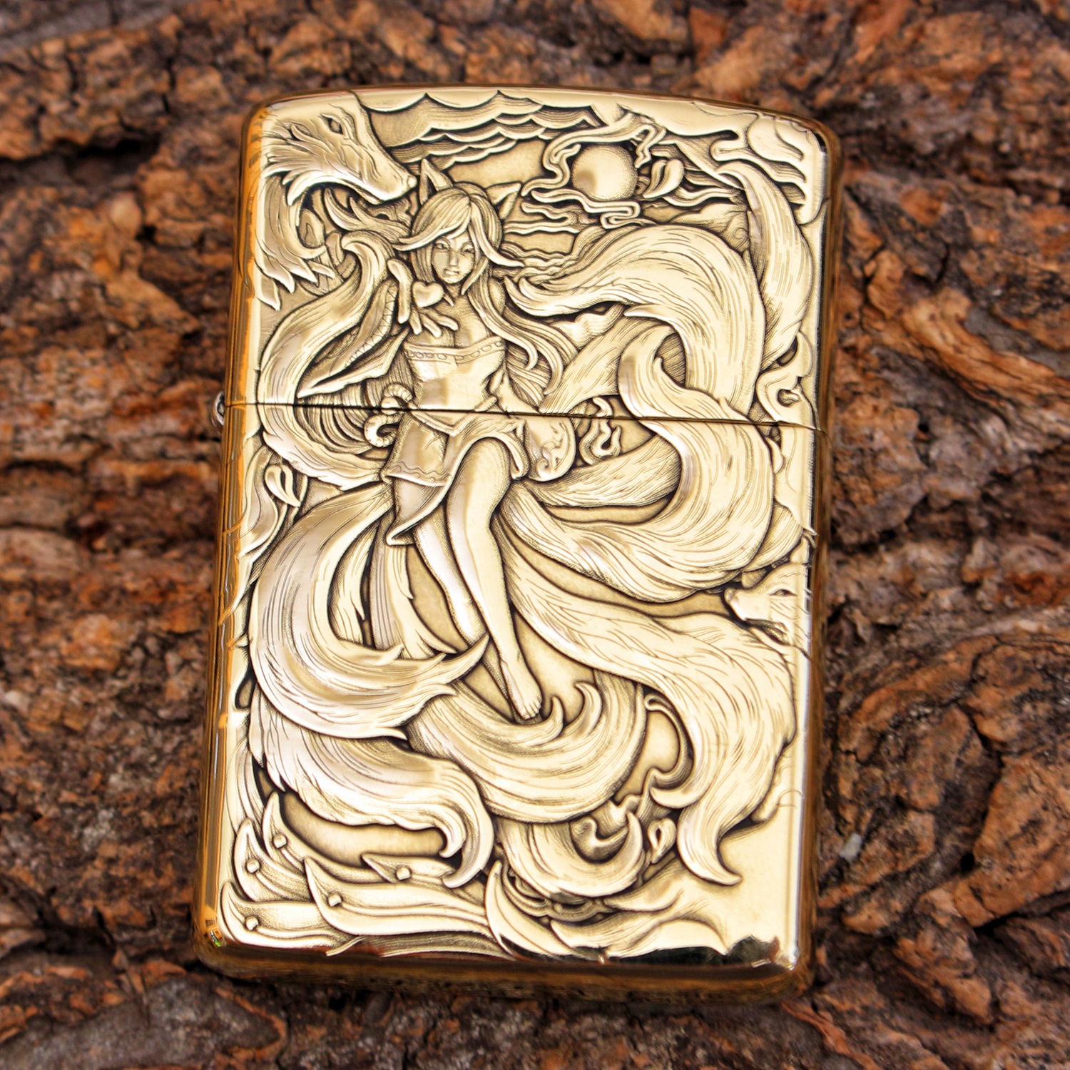 佐罗煤油打火机黄铜浮雕手感好