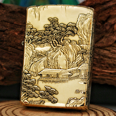 佐罗打火机902s黄铜五面浮雕
