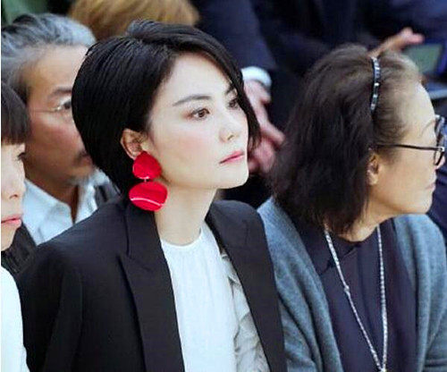 王菲同款女明星红色复古年会个性两戴耳环耳钉ins气质百搭女神潮