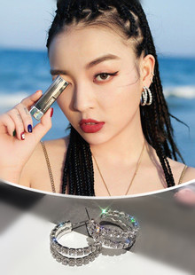 VaVa同款欧美性感狂野个性夸张复古韩国简约镶钻耳圈耳环潮人夜店