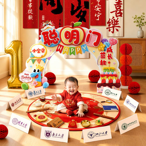 【当天发送大学立牌】抓周套装