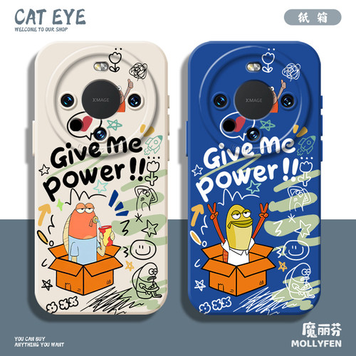 适用华为mate手机壳液态猫眼