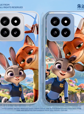 疯狂动物城2适用小米15spro手机壳17promax电影14朱迪13情侣12pro尼克ultra红米k80k70玻璃turbo4/note9兔子