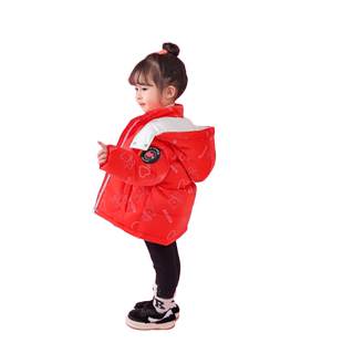 【线下同款】女童满印羽绒服冬季2026新款洋气女宝宝加厚年服外套